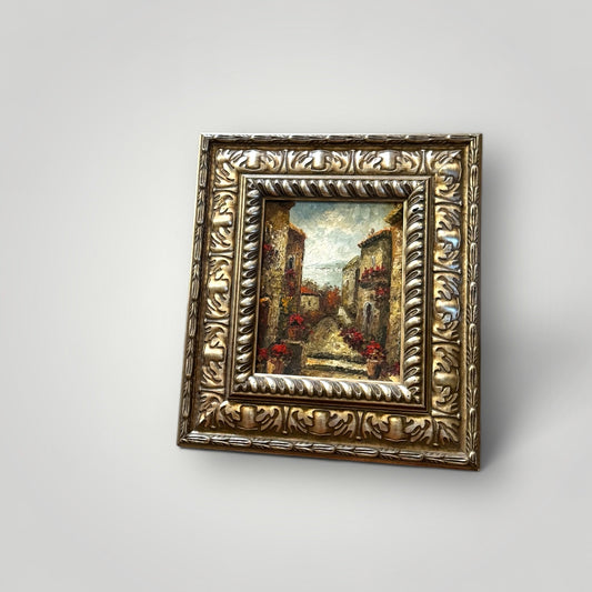 Italy Town Painting Ornate Frame