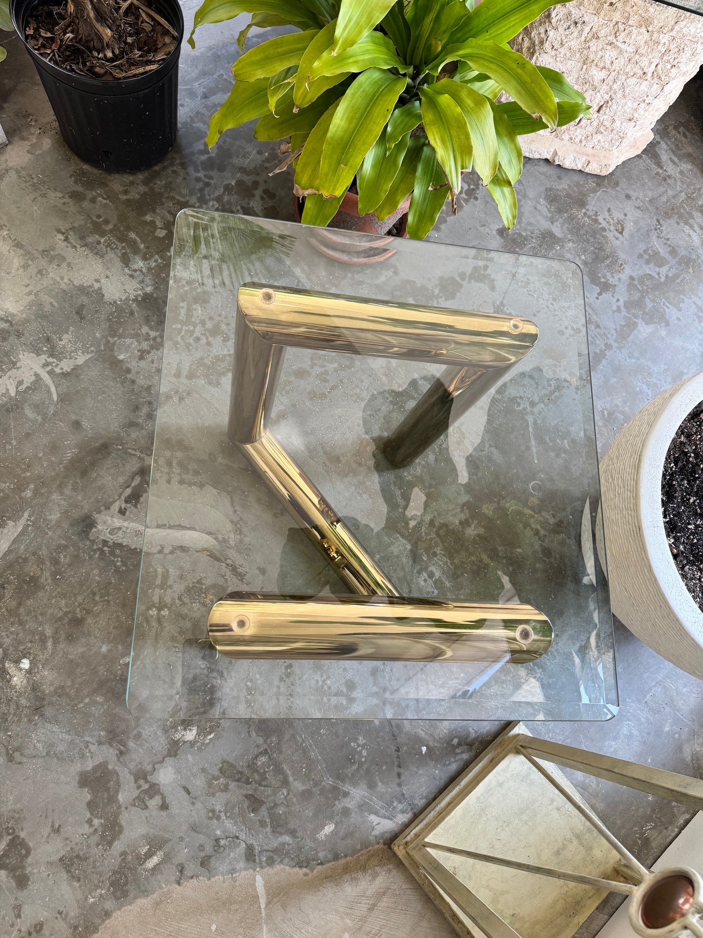 Karl Springer 1970s Tubular Side Table