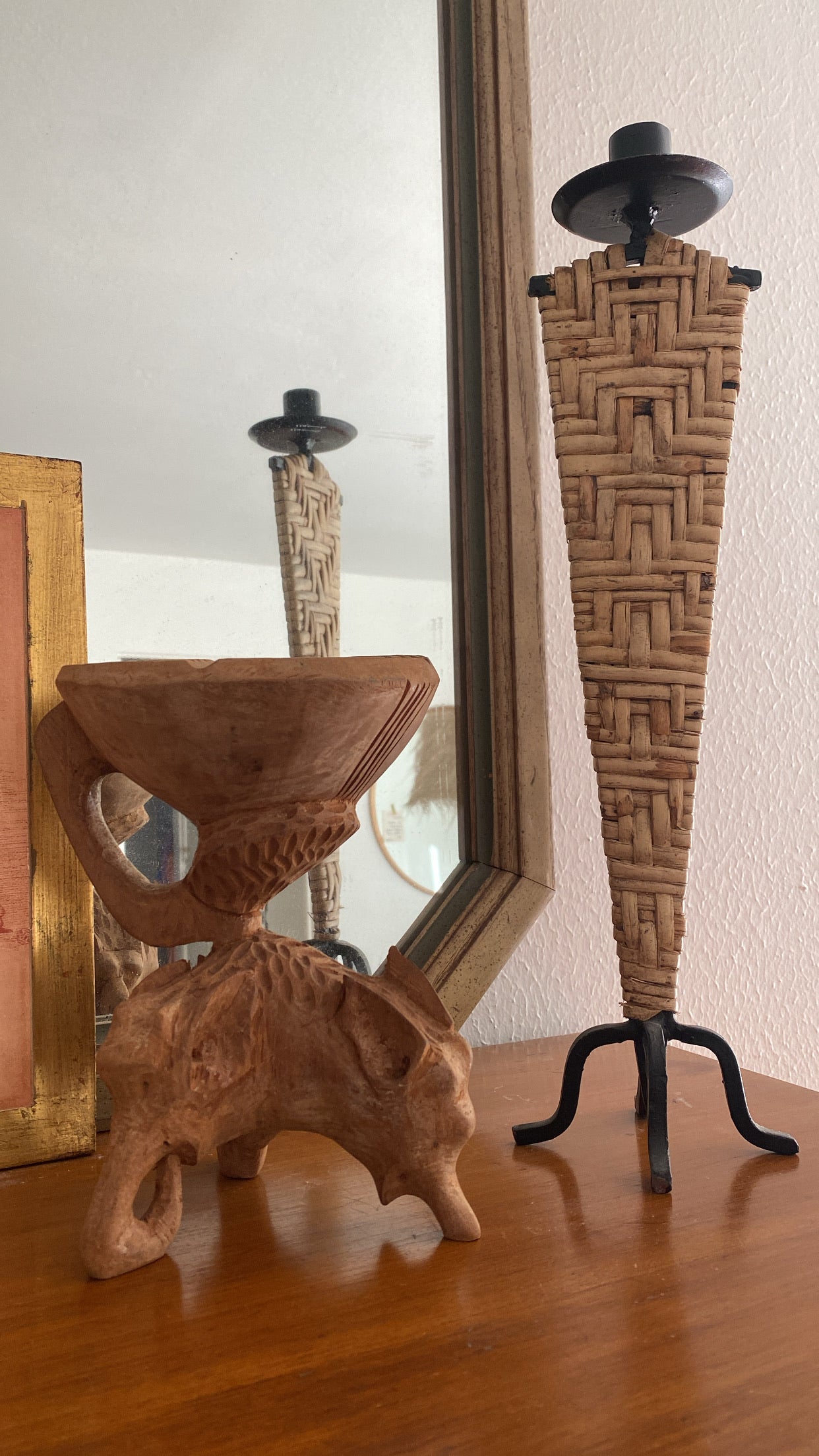 Woven Top hat Candle Holder