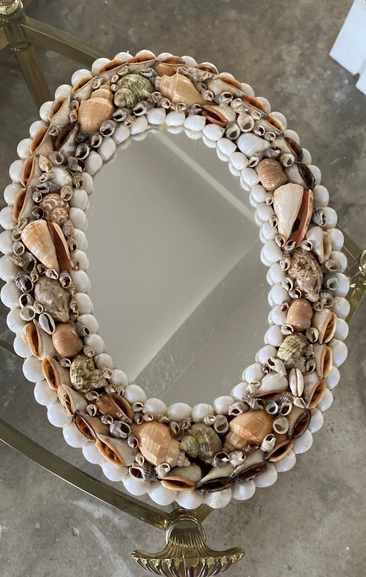 Shell Oval Mirror