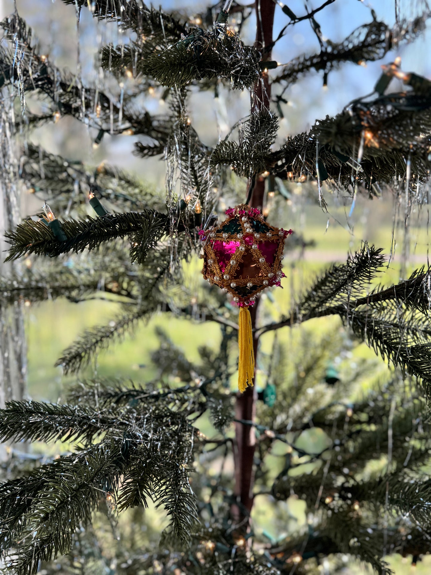 Vintage Handmade Beaded Ornament (Piñata)