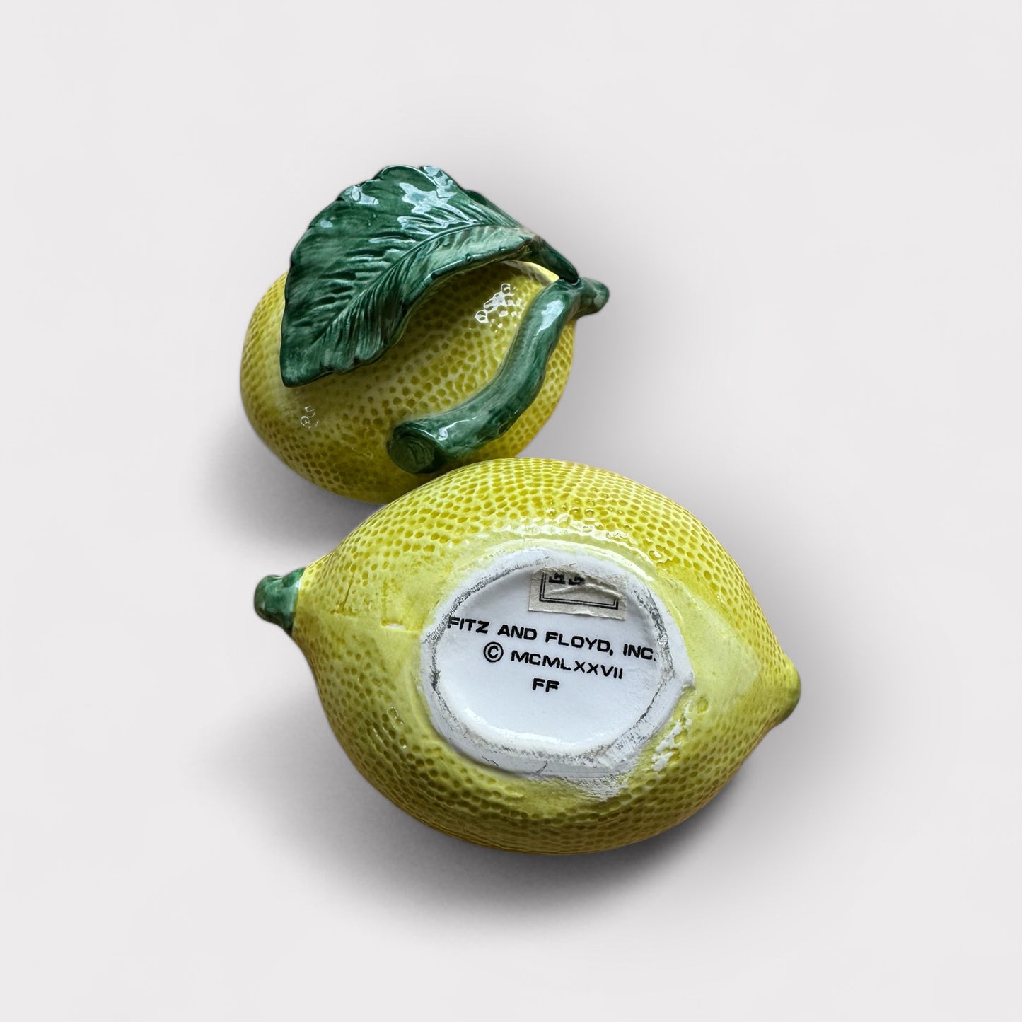 Fitz & Floyd Lemon Salt/Sugar Cellar