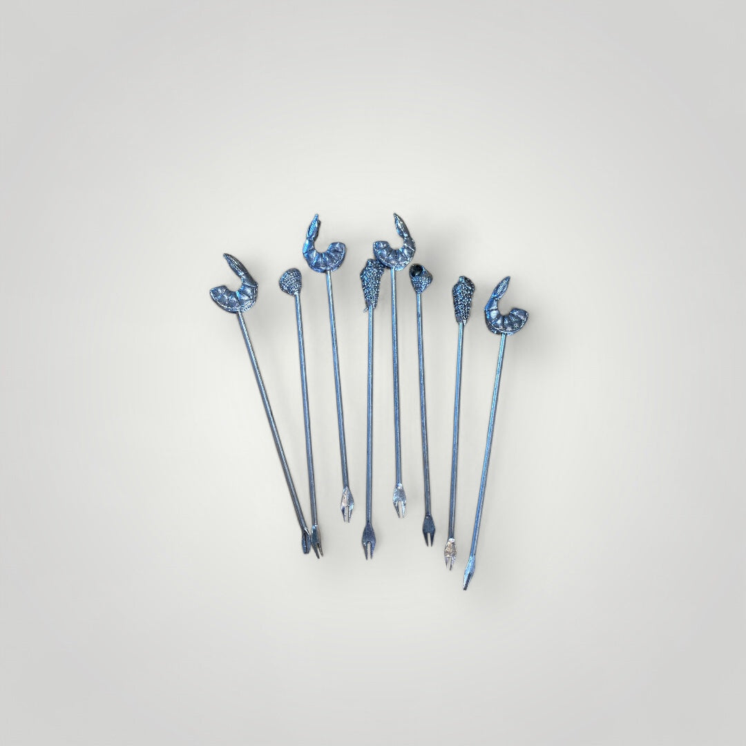 Shrimp & Shell Cocktail Forks (set of 8)