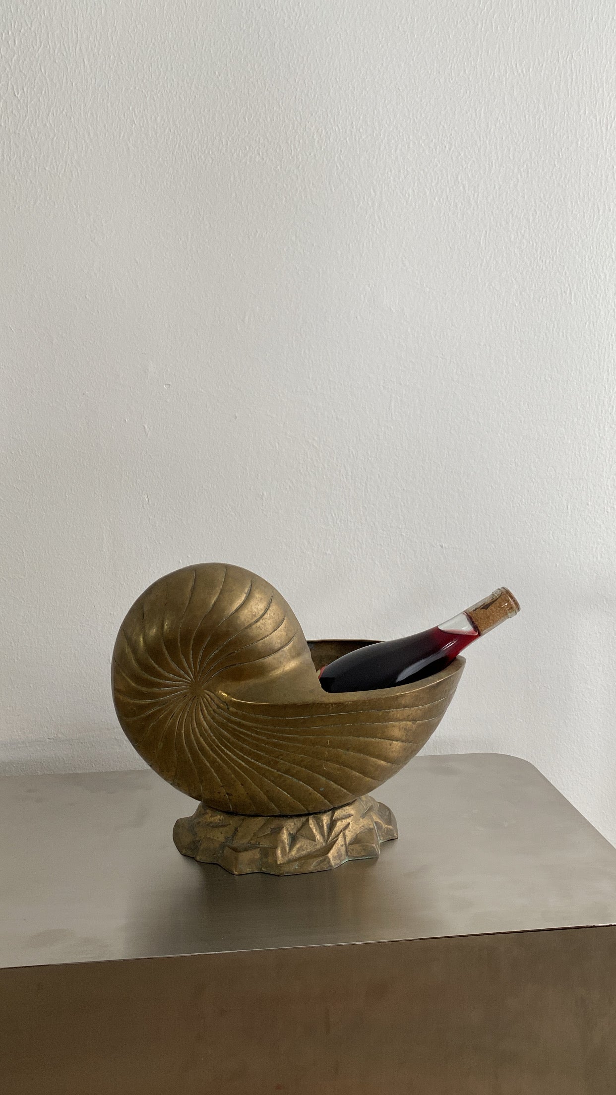 Brass Nautilus Planter