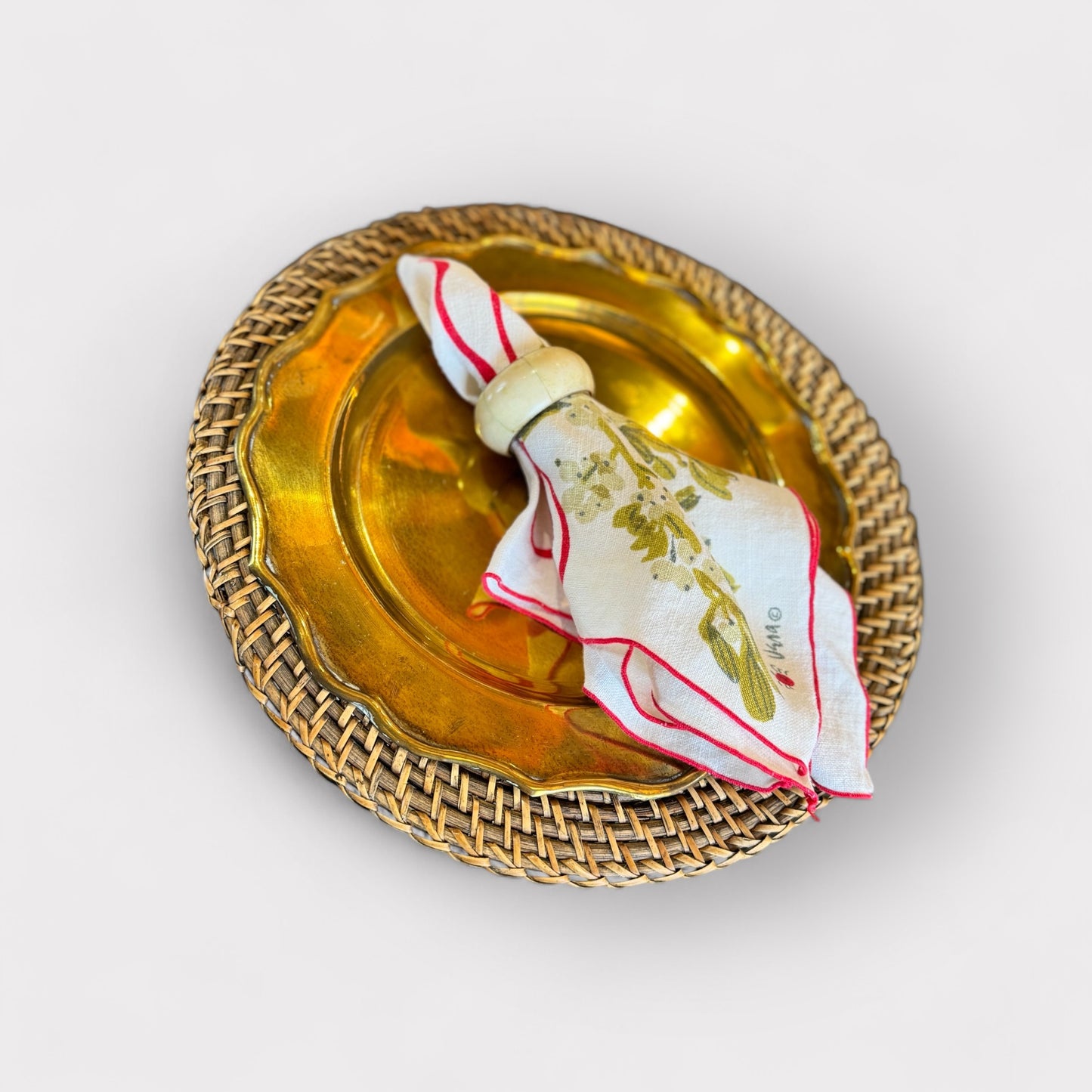 Bone Inlay Napkin Rings (Set of 4)