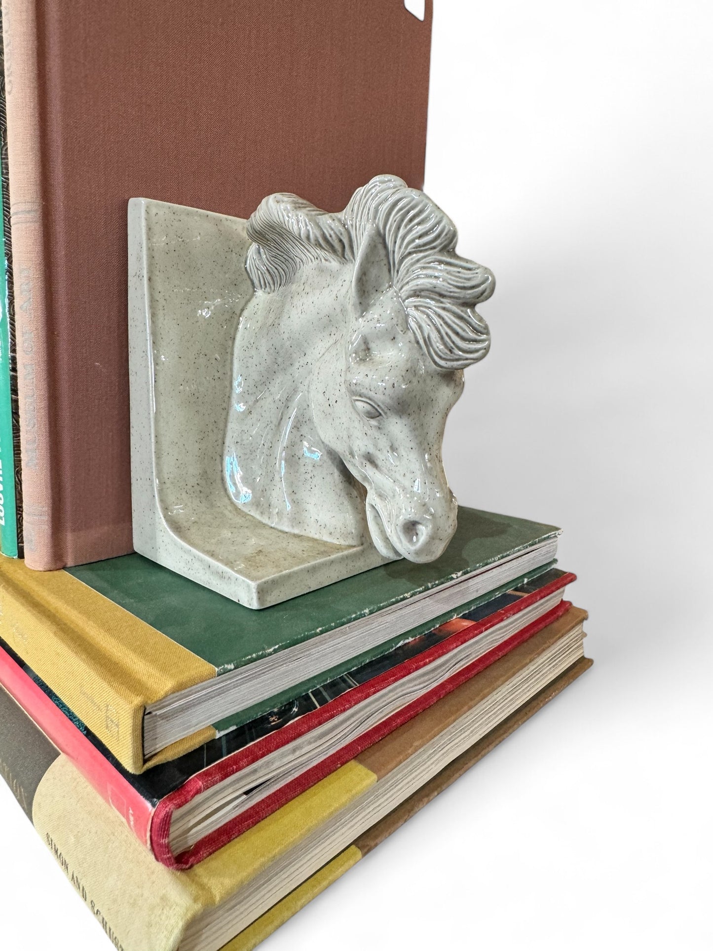 Ceramic Glazed Horse Bookends (Pair)