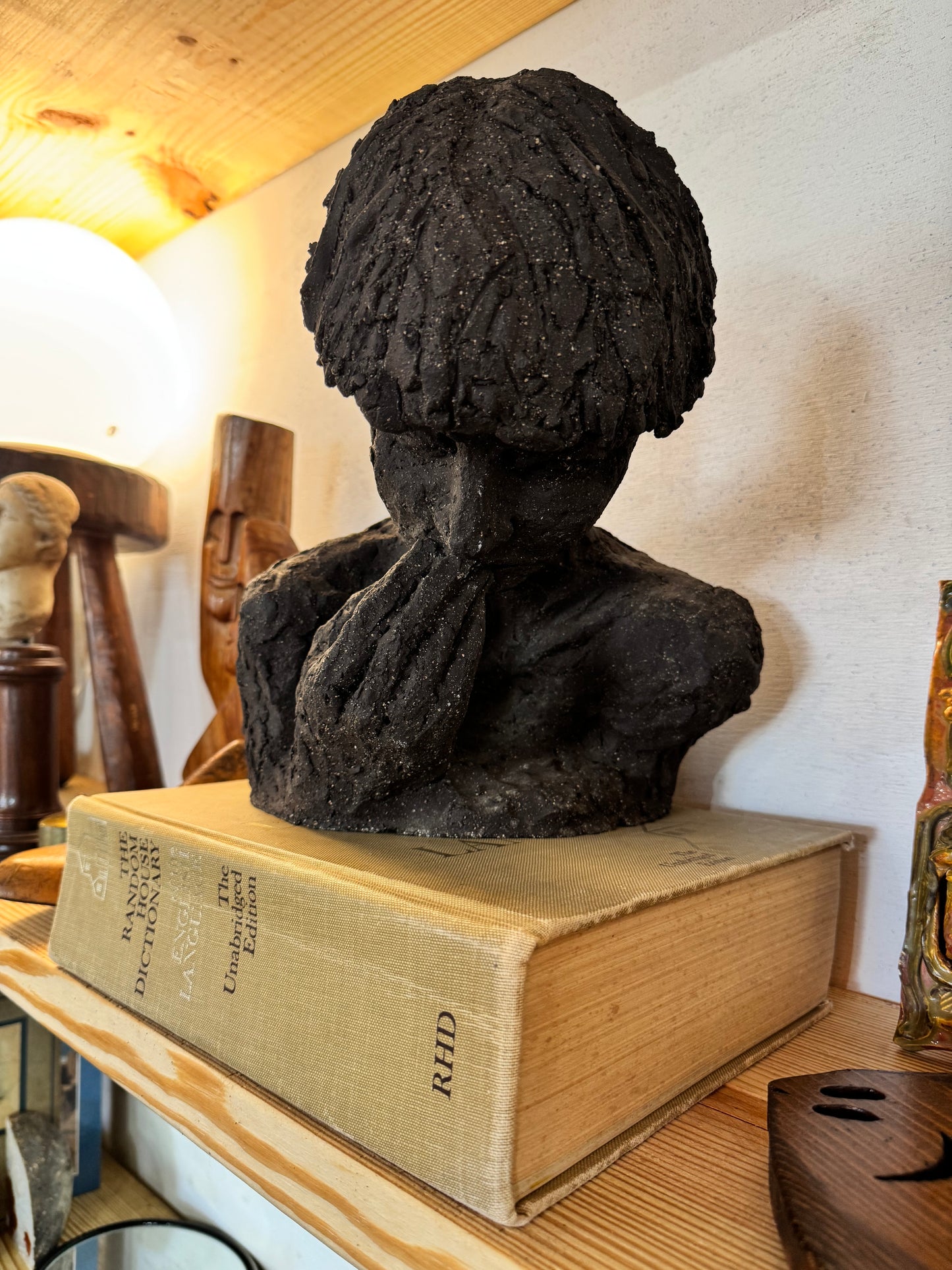 Yolande Ide Pondering Boy Sculpture