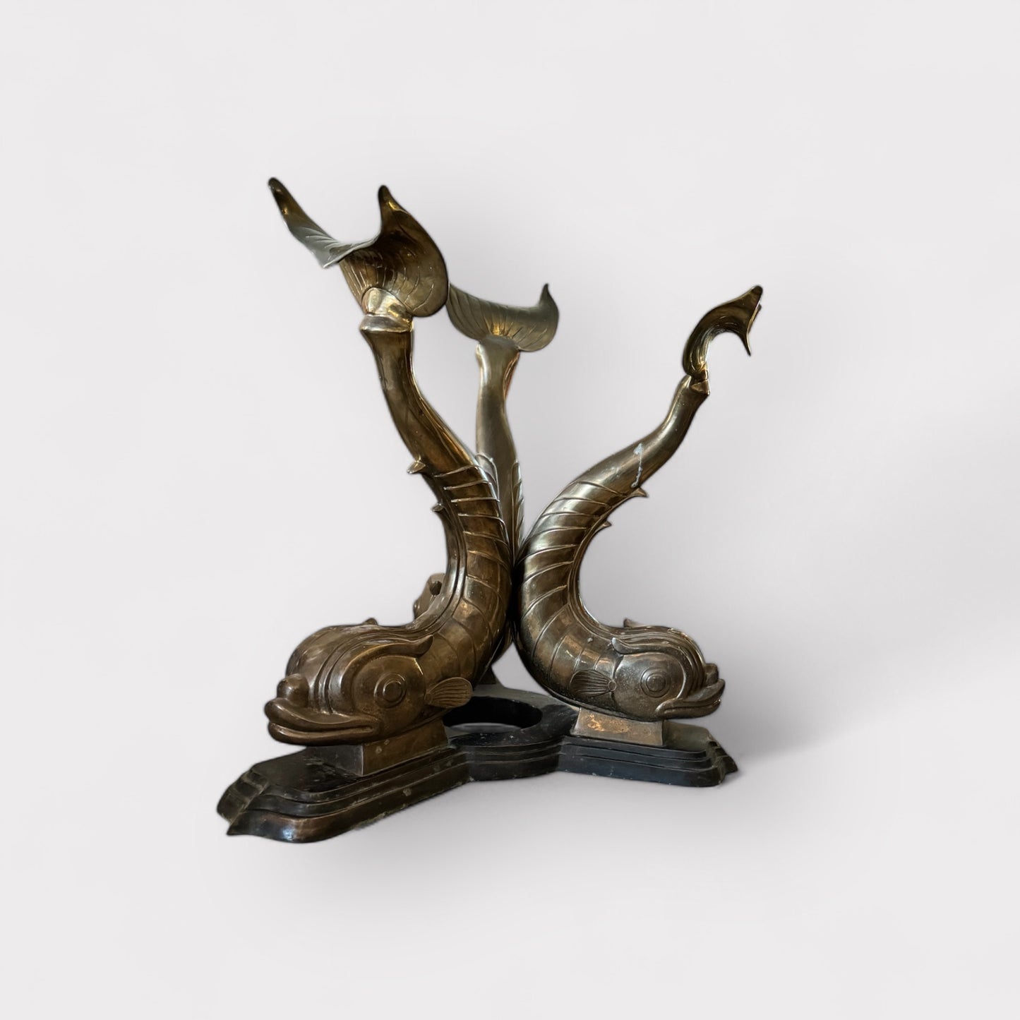 Brass Koi Pedestal Dining Table