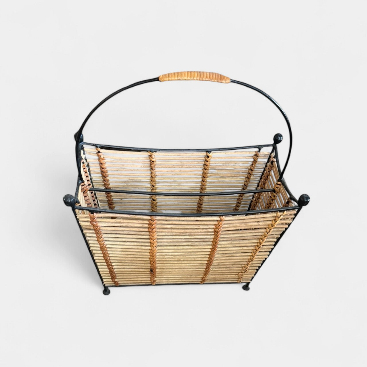 MCM Woven and Metal Magazine Rack