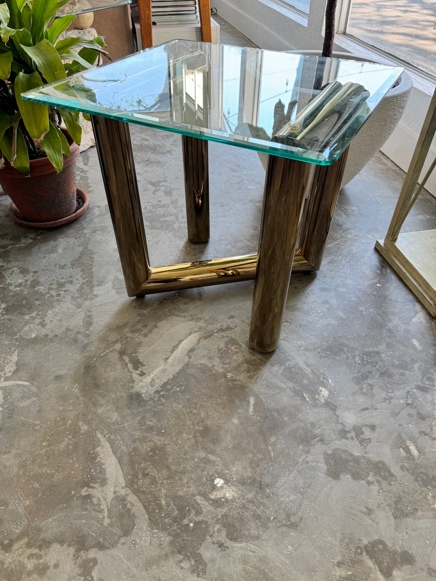 Karl Springer 1970s Tubular Side Table