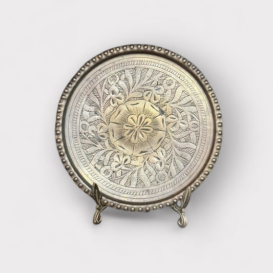 Brass Catchall Floral Embossing