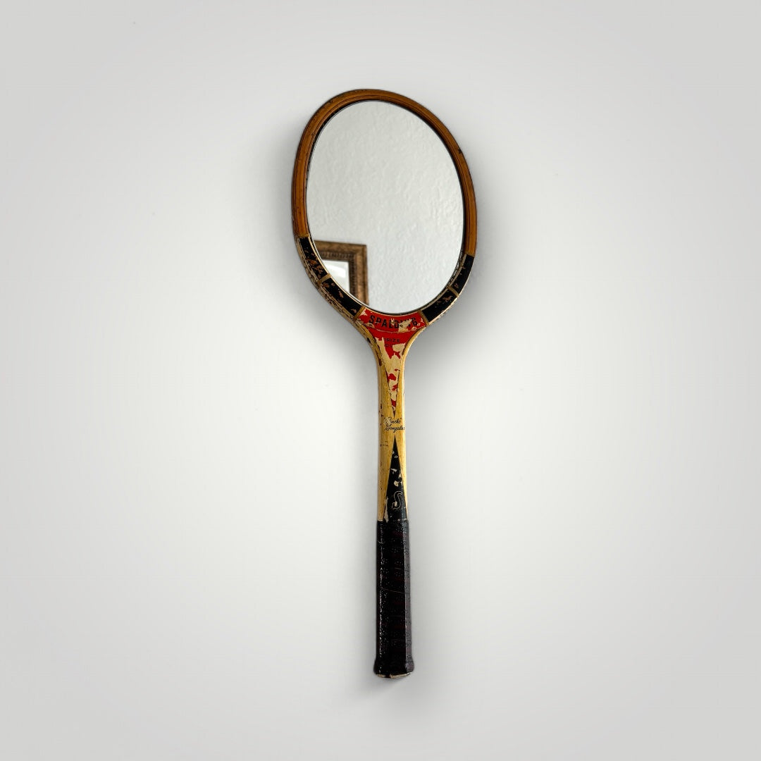 Spalding Pancho Gonzales Vintage Racket Mirror