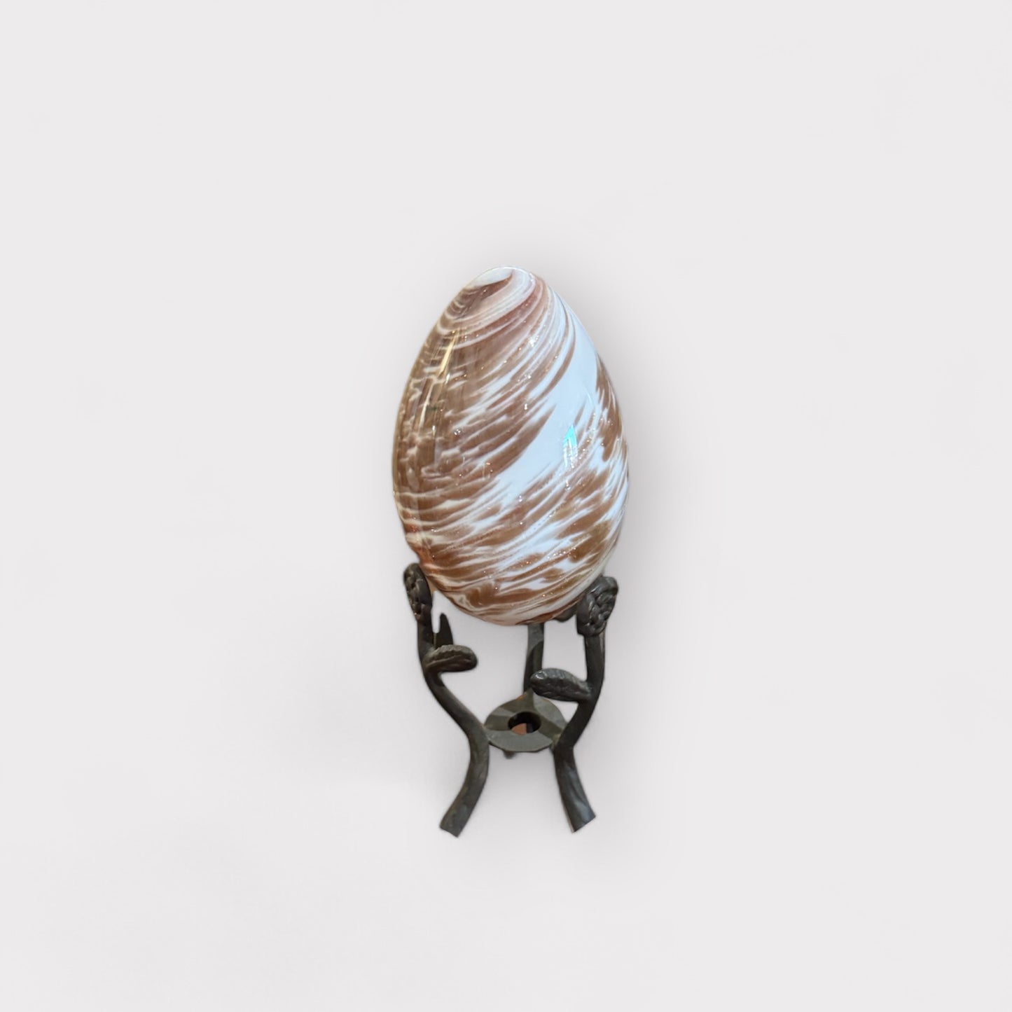Brown & White Swirl Egg