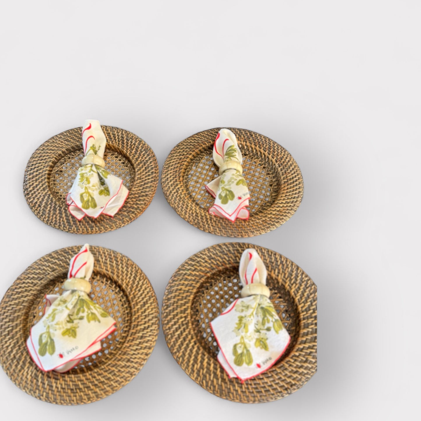 Bone Inlay Napkin Rings (Set of 4)