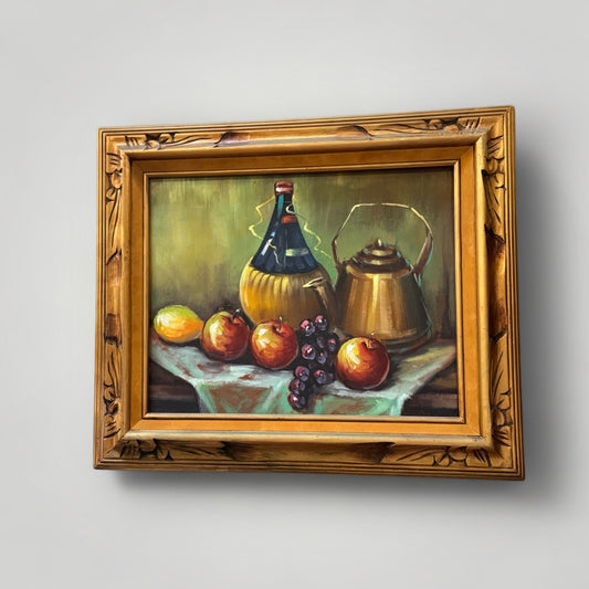 Fruit/Wine/Oil Painting