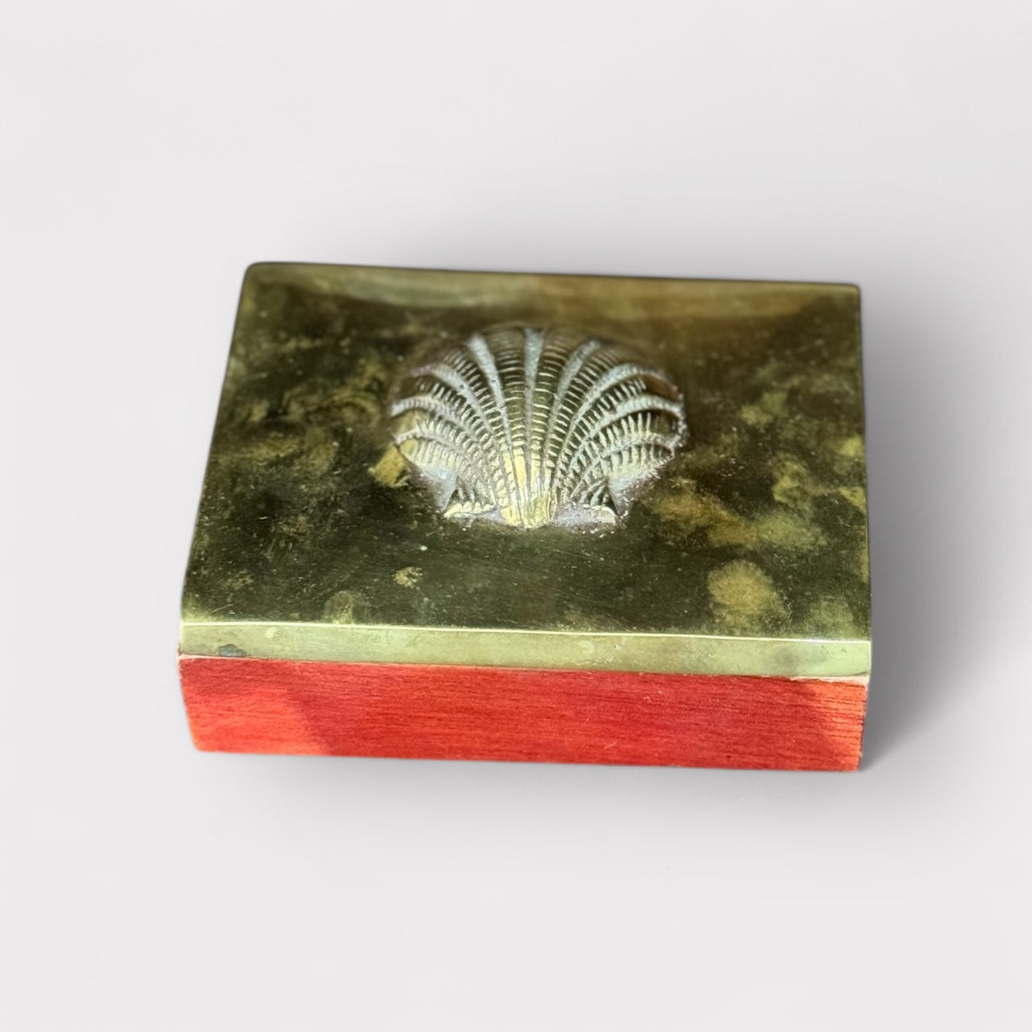 Brass Shell and Wood Box