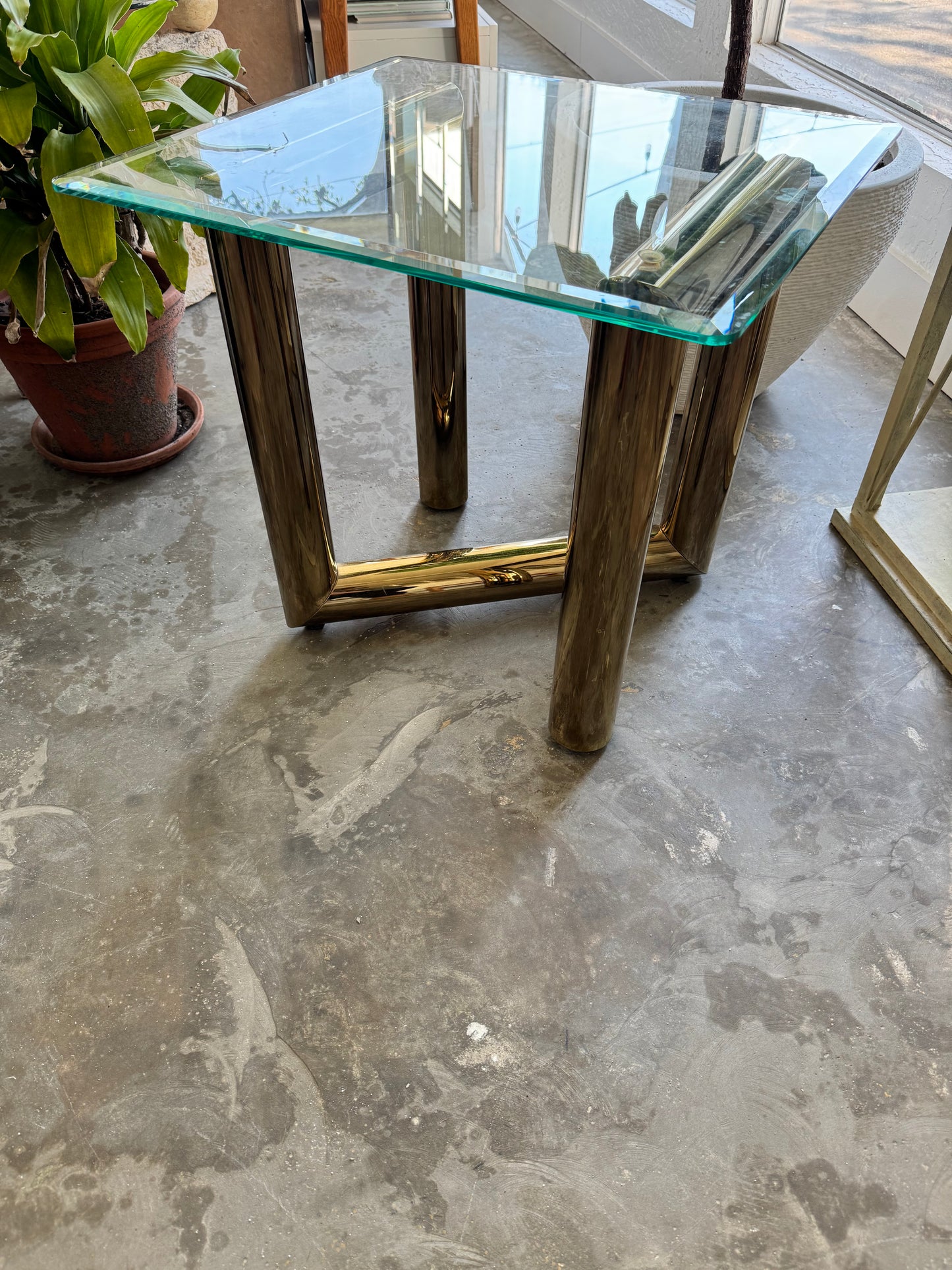 Karl Springer 1970s Tubular Side Table