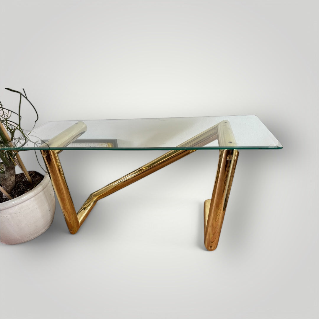 Karl Springer 1970s Tubular Coffee Table (vertical M)