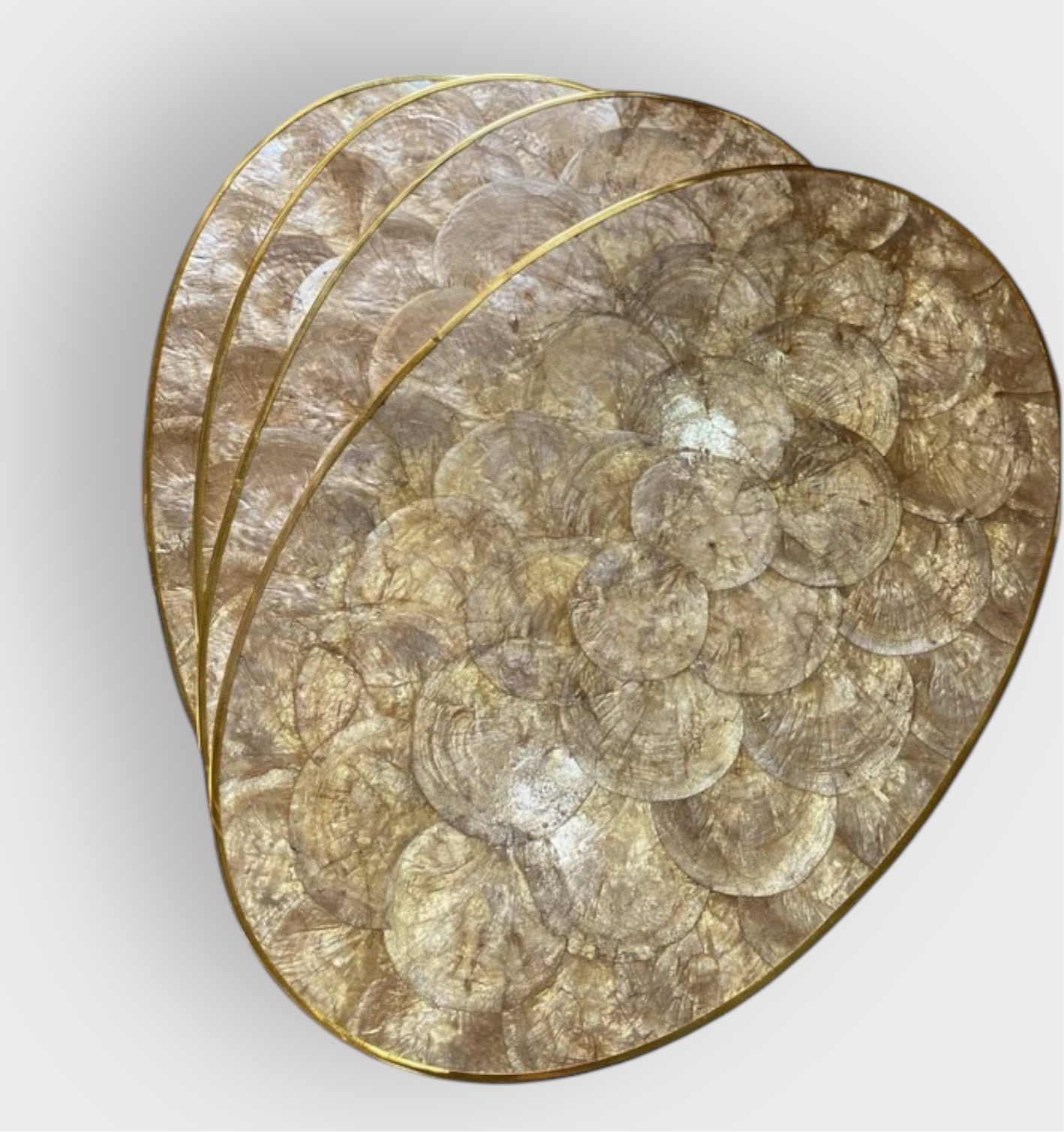 Capiz Placemats with Gold Trim (set of 4)