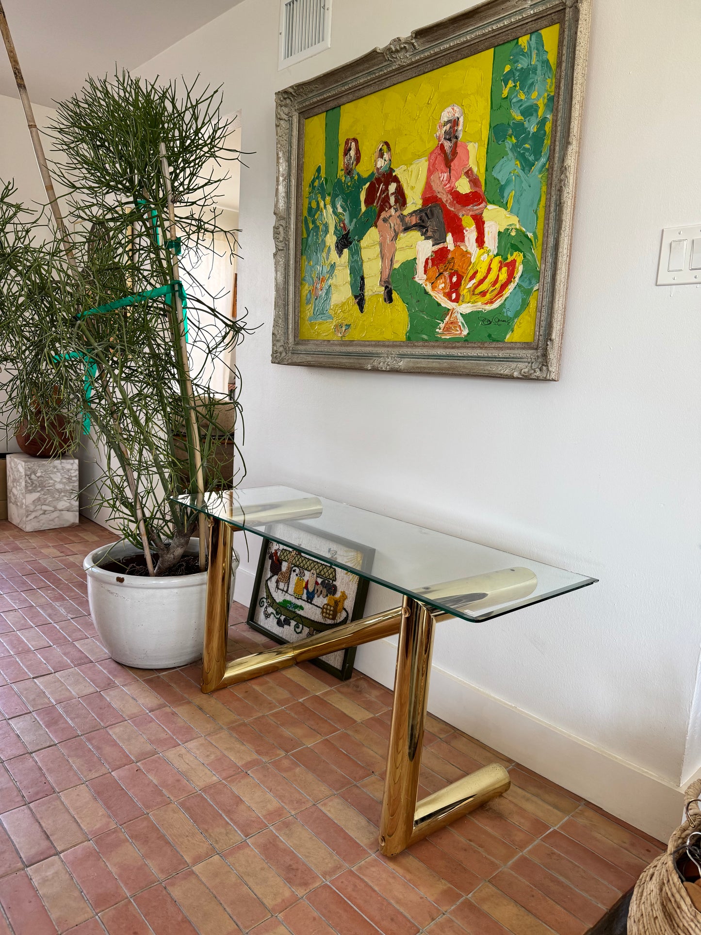 Karl Springer 1970s Tubular Coffee Table (vertical M)