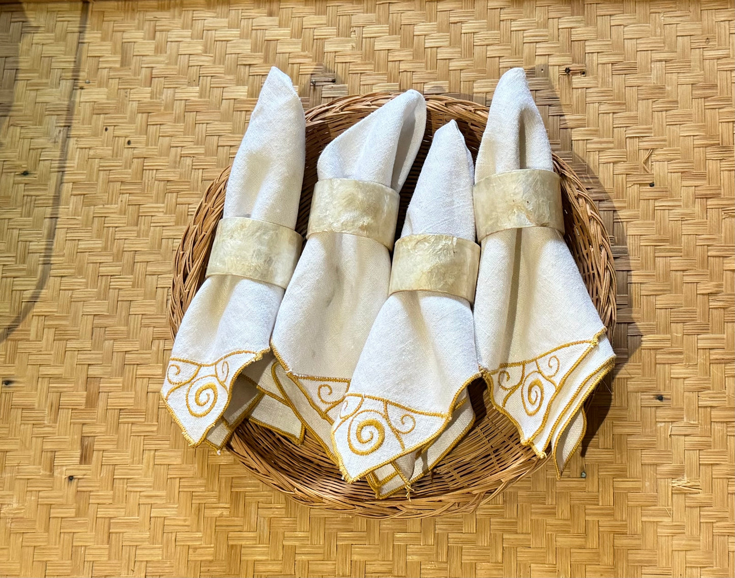 Capiz Shell Napkin Rings (Set of 4)