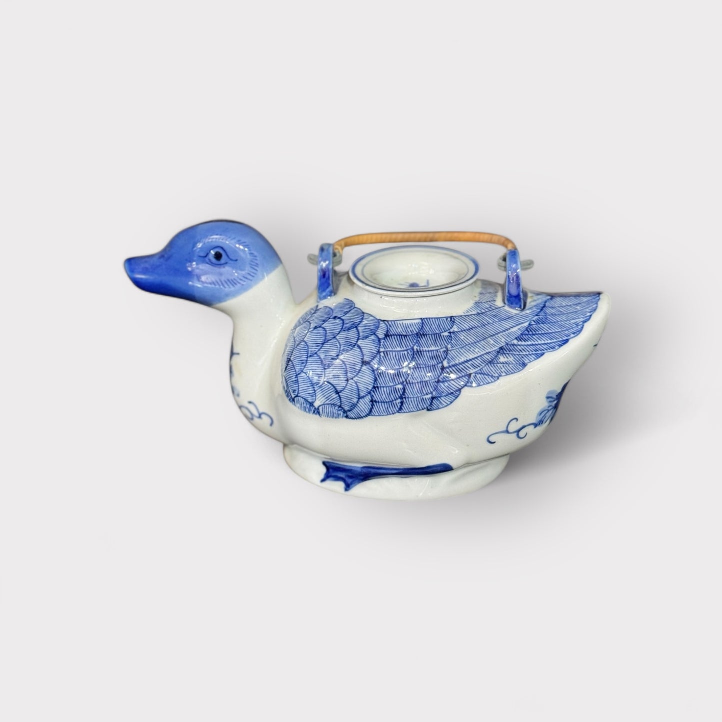 Blue and White Duck Teapot
