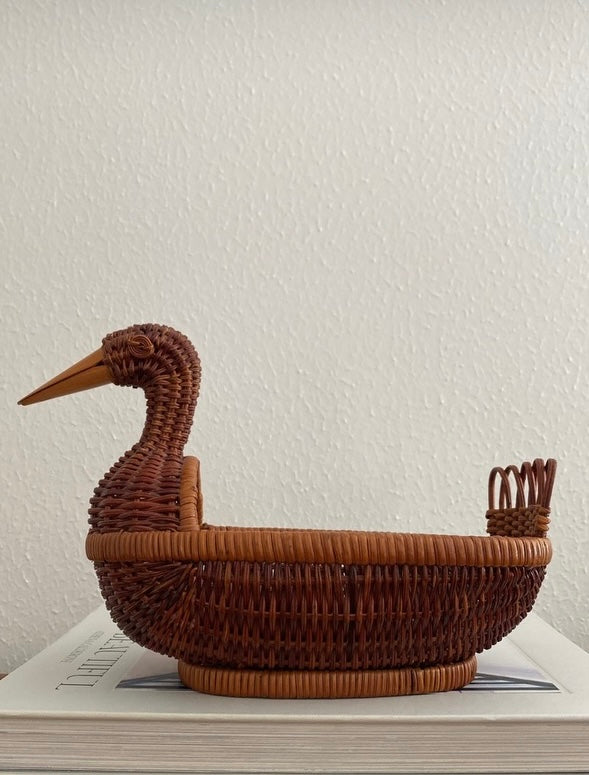 Wooden Duck Planter/Wine Holder