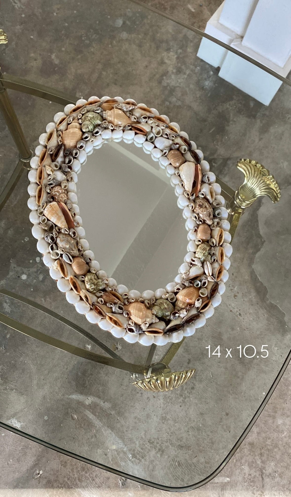 Shell Oval Mirror
