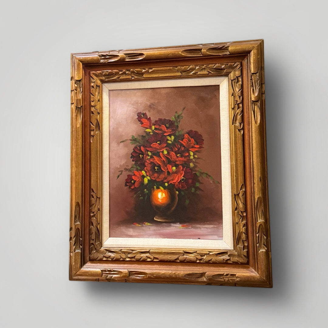 Floral Art with Gold Frame