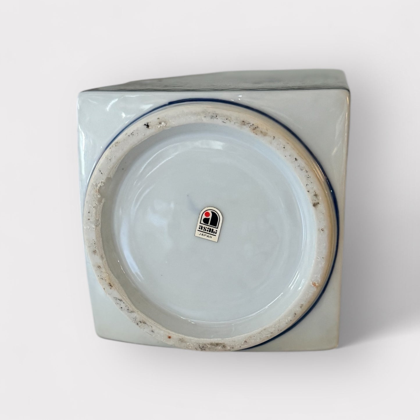 Vintage Japanese Square Bottom Vase w/ Koi