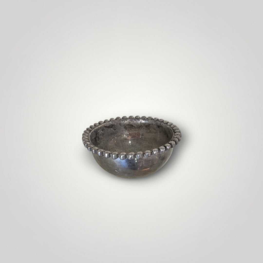 Pewter Snack Dish w/Beading
