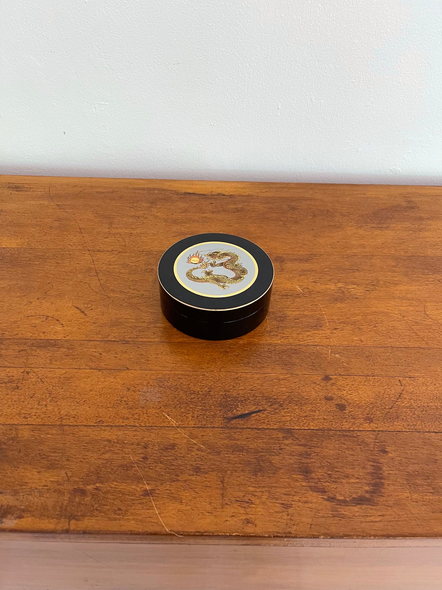 Japanese Dragon Round Box