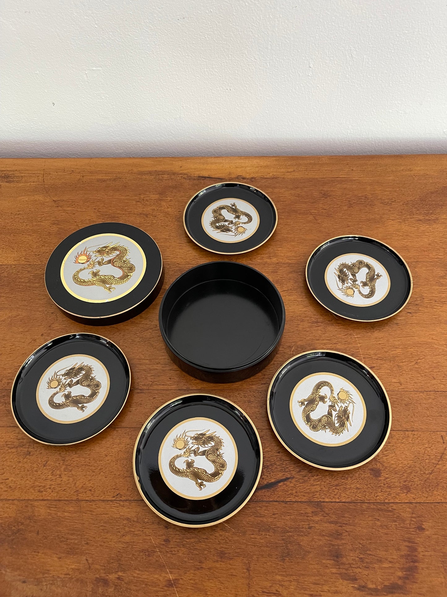 Japanese Dragon Round Box