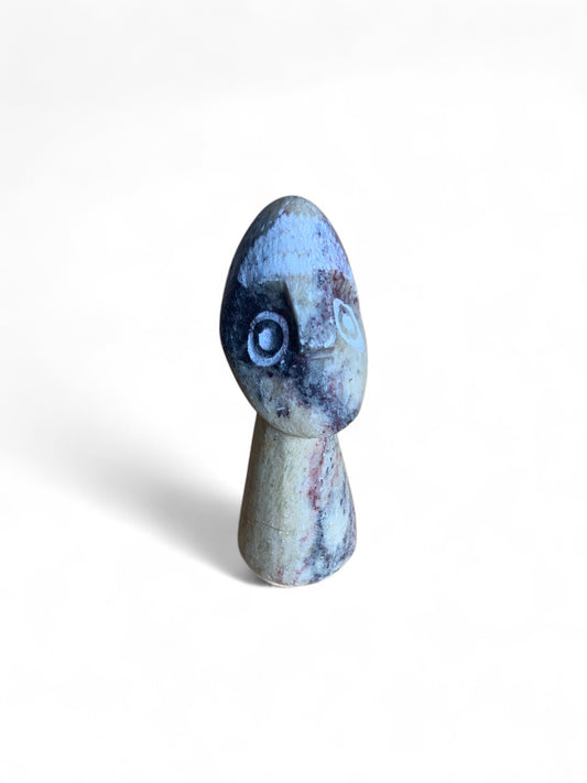 Hand carved stone head