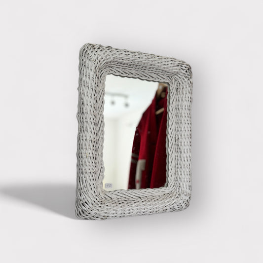 White Wicker Mirror