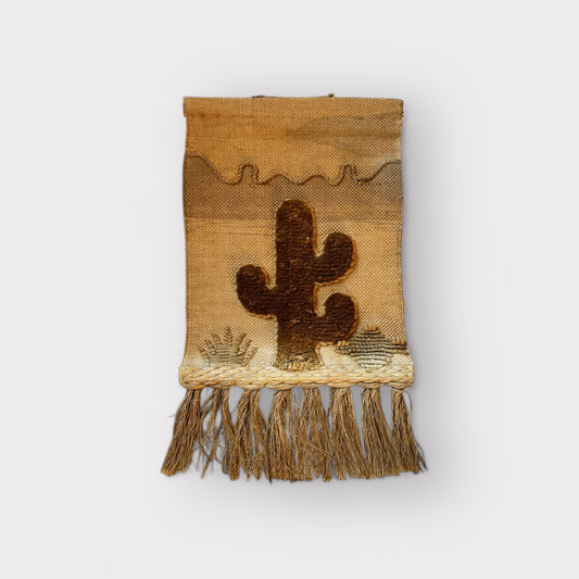 Cactus Woven Art Tapestry