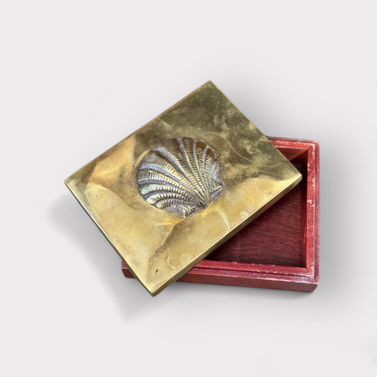 Brass Shell and Wood Box