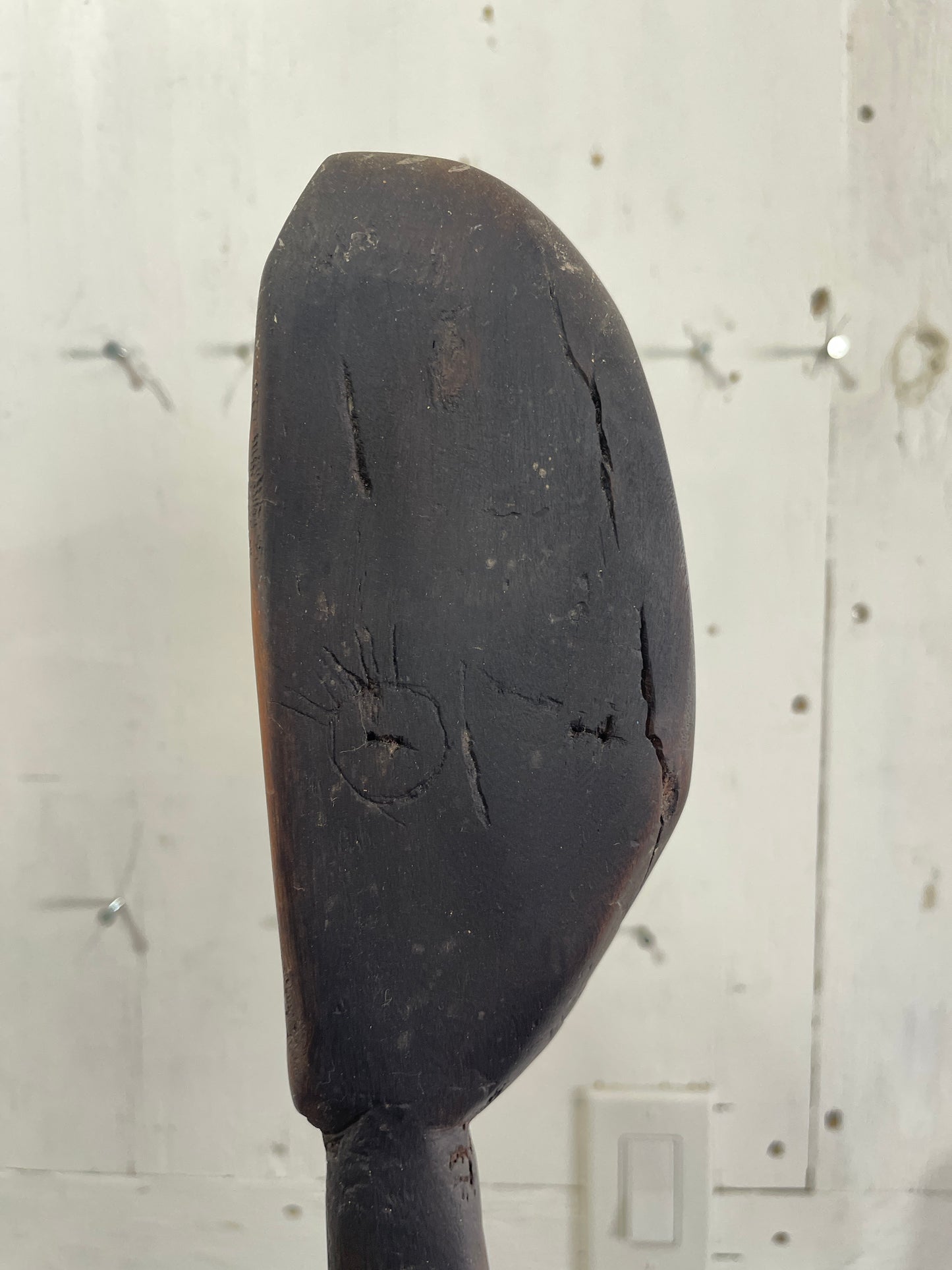 Burnt wood & Iron Sculpture