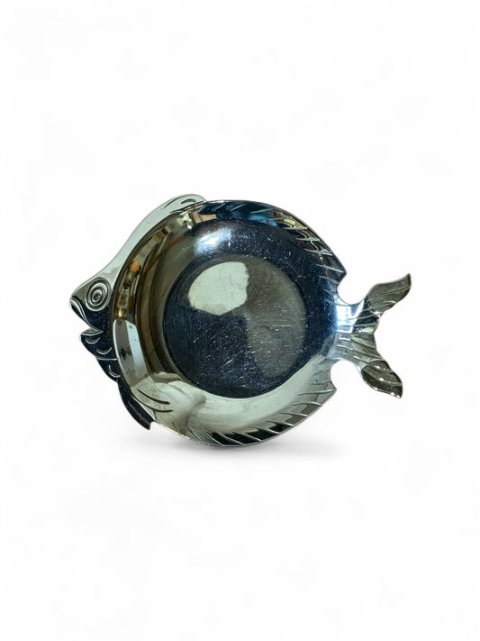 Vintage Fish Shaped Pewter Dish