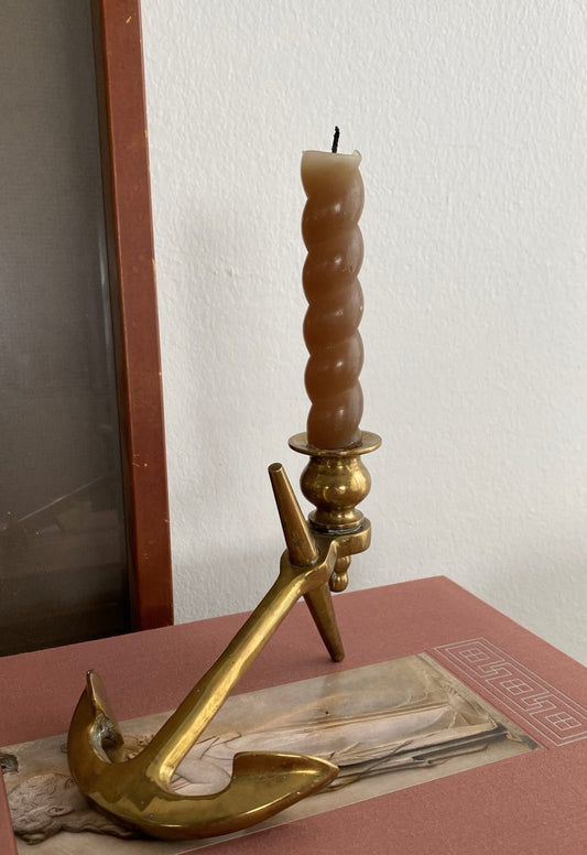 Brass Anchor Candle Holder