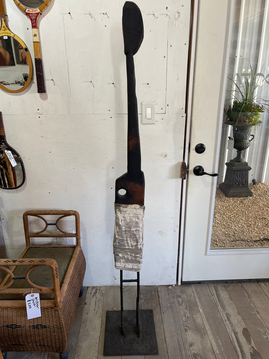 Burnt wood & Iron Sculpture