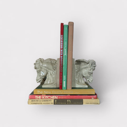 Ceramic Glazed Horse Bookends (Pair)