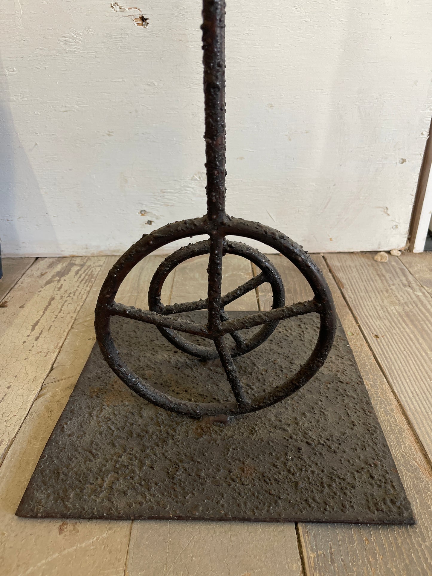 Burnt wood & Iron Sculpture