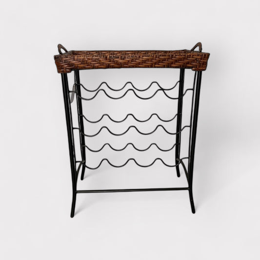 Wicker Wine Rack Table