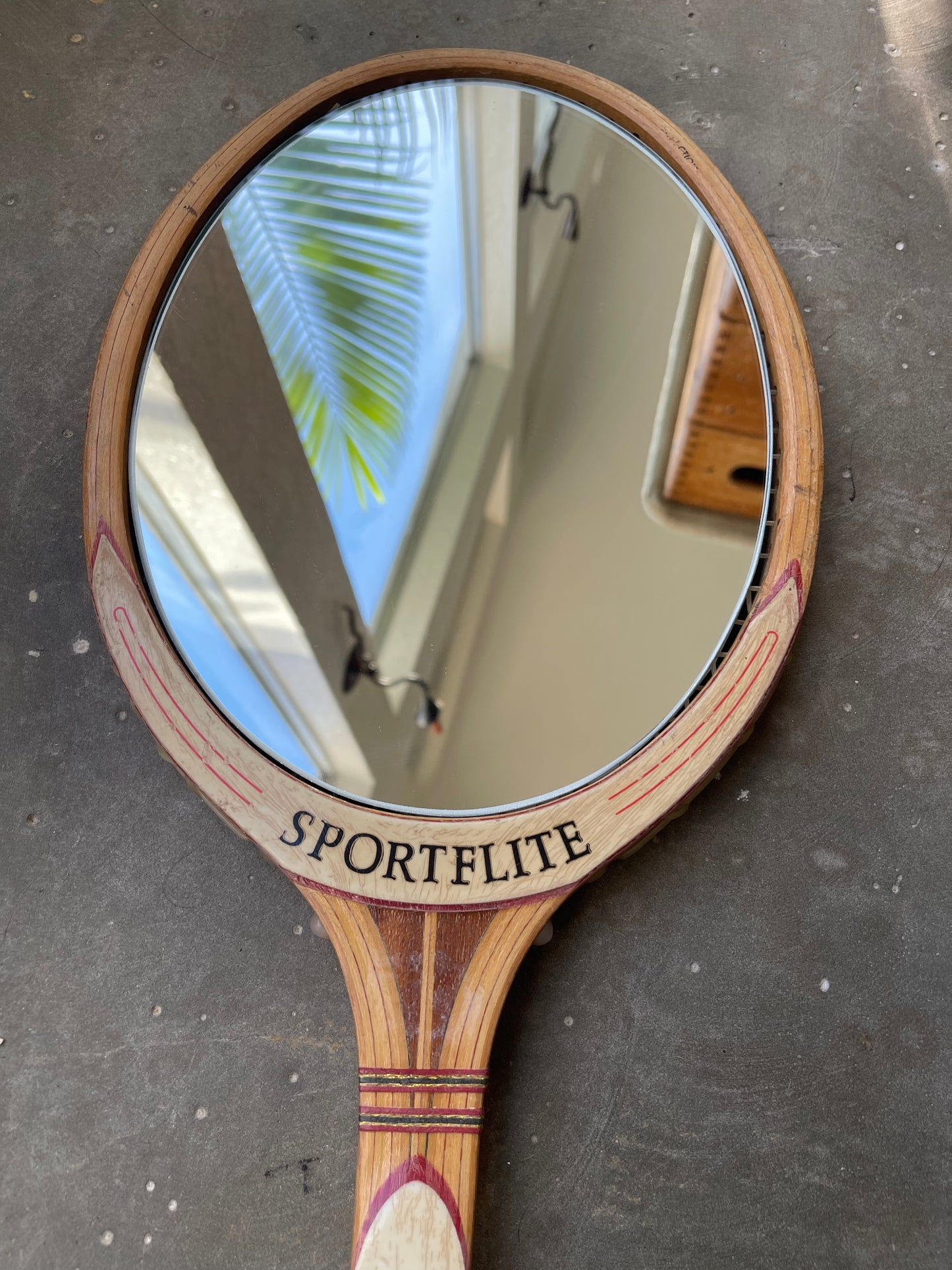 Vintage Net King Racket Mirror
